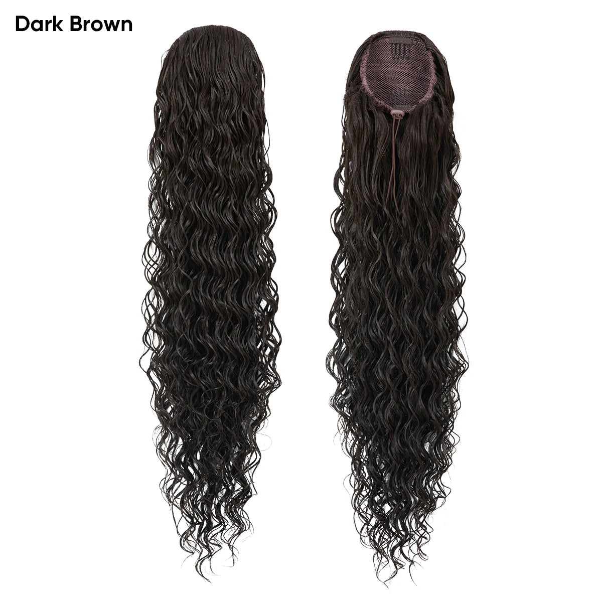 【SARLA】32-inch Women's Wavy Ponytail Hair Extension, with Drawstring and Hair Clips, Synthetic Wig Suitable for All Hair Types,