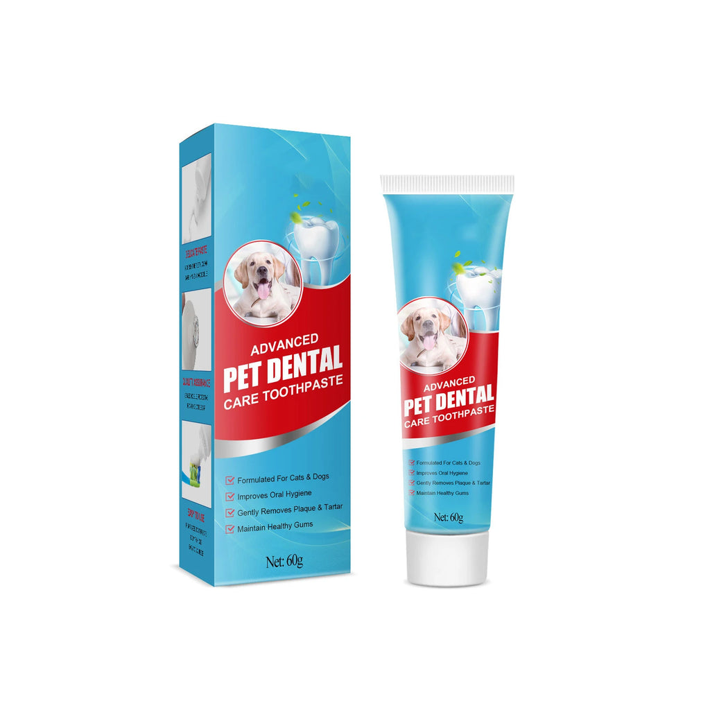 60g Pet Dental Care Toothpaste Plant Fresh Breath Plaque&Tartar Control Edible Oral Care for Dog Cat