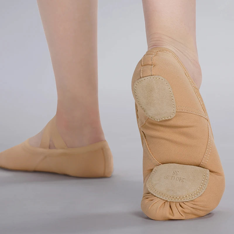 Women Ballet Shoes Ballet Slippers Elastic Fabric Gymnastics Sneakers Ballet Flats Cat Claw Soft soled Shoes