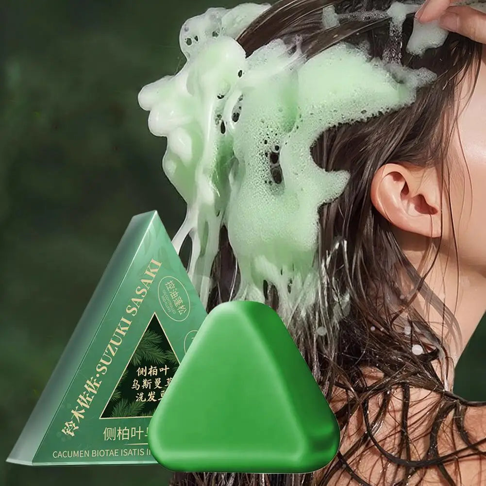 1/5pcPlatycladus Orientalis Shampoo Soap Usmanthus Sinensis Shampoo Soap Nourishing Gently Clean For All Hair Type Natural Plant