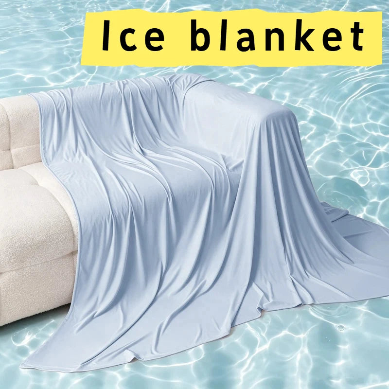 Cool Feeling Ice Silk Cool Blanket Lightweight And Breathable Air Conditioning Skin Friendly Summer Blanket Ice Silk Blanket