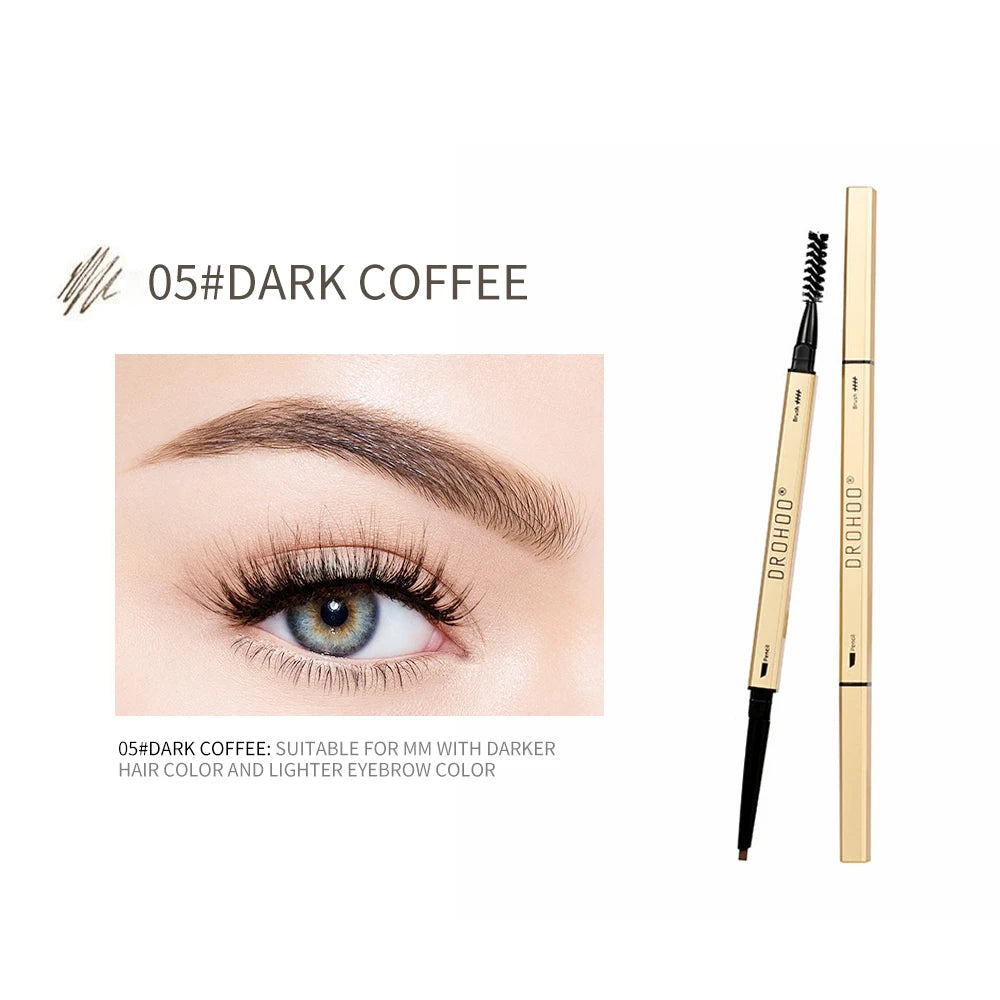 Makeup for Women Waterproof Eyebrow Enhancer Pen with Double Head Pencil and Brush  Long Lasting Eye Brow Cosmetics Easy to Wear