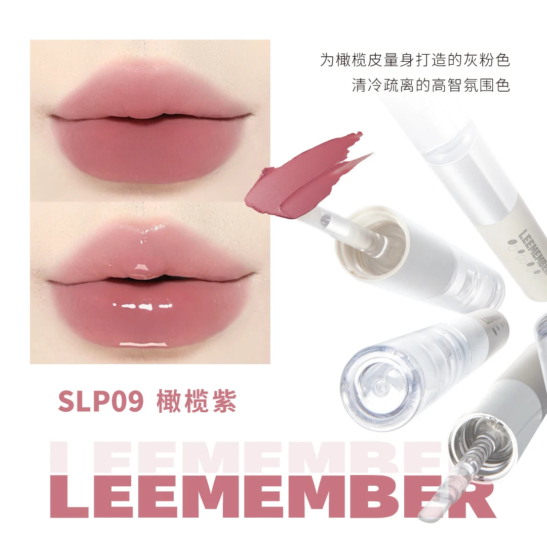 LEEMEMBER Double Head Lipstick Matte Soft Lip Mud Mirror Moisturizing Non-stick Cup Longlasting Lip Glazed Original Lip Makeup