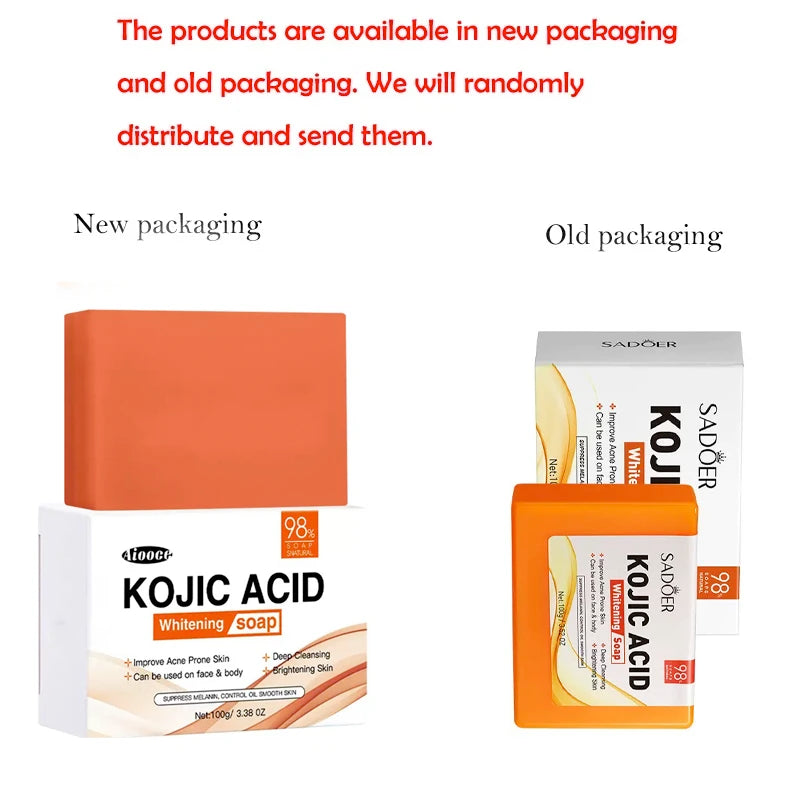 Handmade Whitening Soap Skin Care Deep Cleaning Moisturizing Cleansing Essential Temperate Soap Brighten Skin Kojic Acid Soap