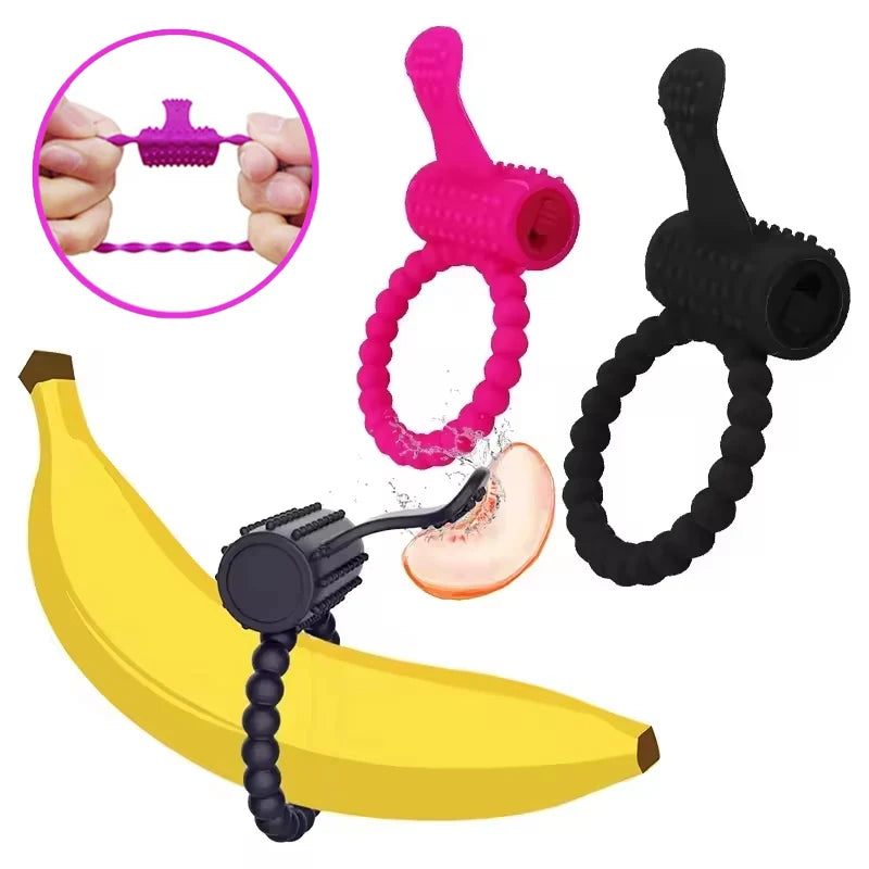 Penis Ring Vibrator Sex Toys For Men Masturbators Adults Vibrators For Couples Chastity Cage Erotic Vibrating Rings Sextoy Shop