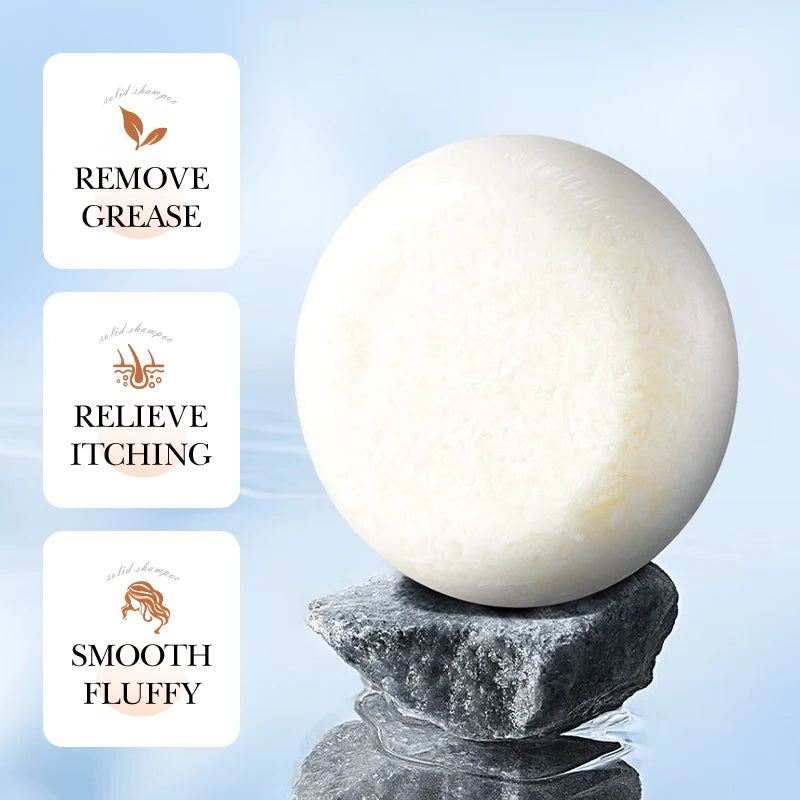 SADOER Coconut Hair Soap Solid Shampoo Oil Control Anti Dandruff Deep Cleansing Dry Damaged Hair Smooth Hair Shampoo Repair