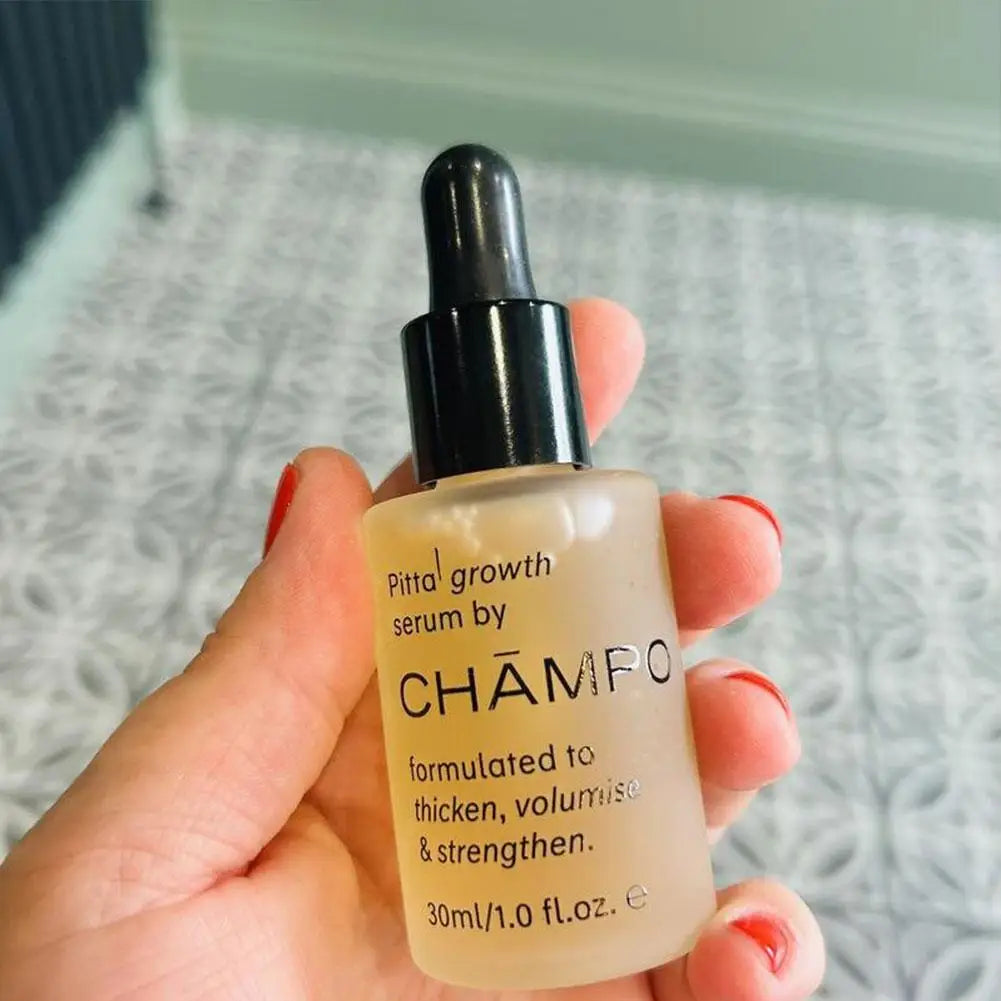 CHĀMPO Pitta Growth Hair Serum 30ml,Volumizing & Strengthening Hair Oil,Nourishing & Repairing Treatment for Fuller Thicker Hair