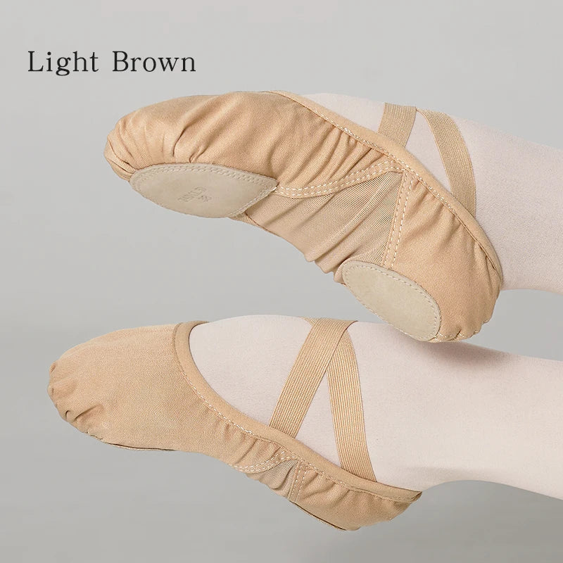 Women Ballet Dance Shoes Split Sole Ballet Slippers for Girls Kids Breathable Ballet Shoes Ballerina Dance Slippers Ballet Flats