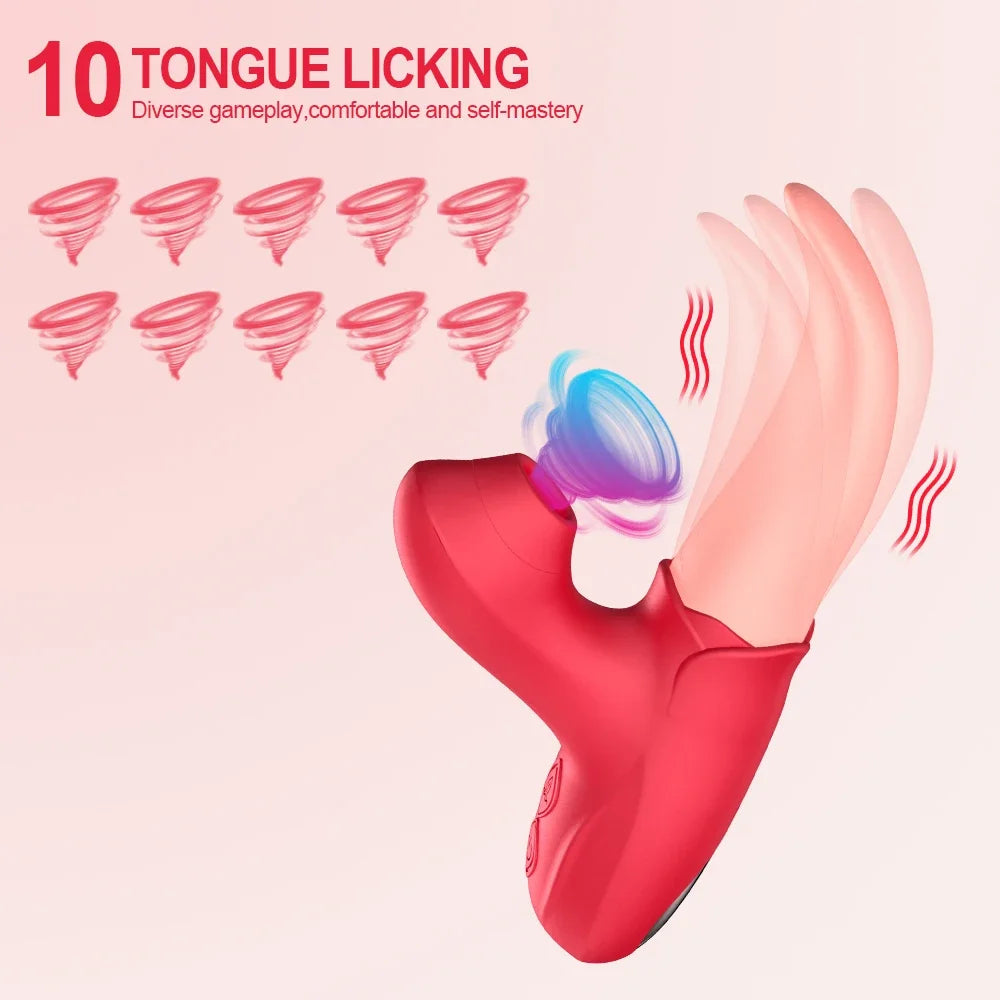 Sex Toys Tongue Licking Sucking Vibrator for Women Nipples Clit Sucker Anal Vibration Stimulation Female Masturbation Adult Good