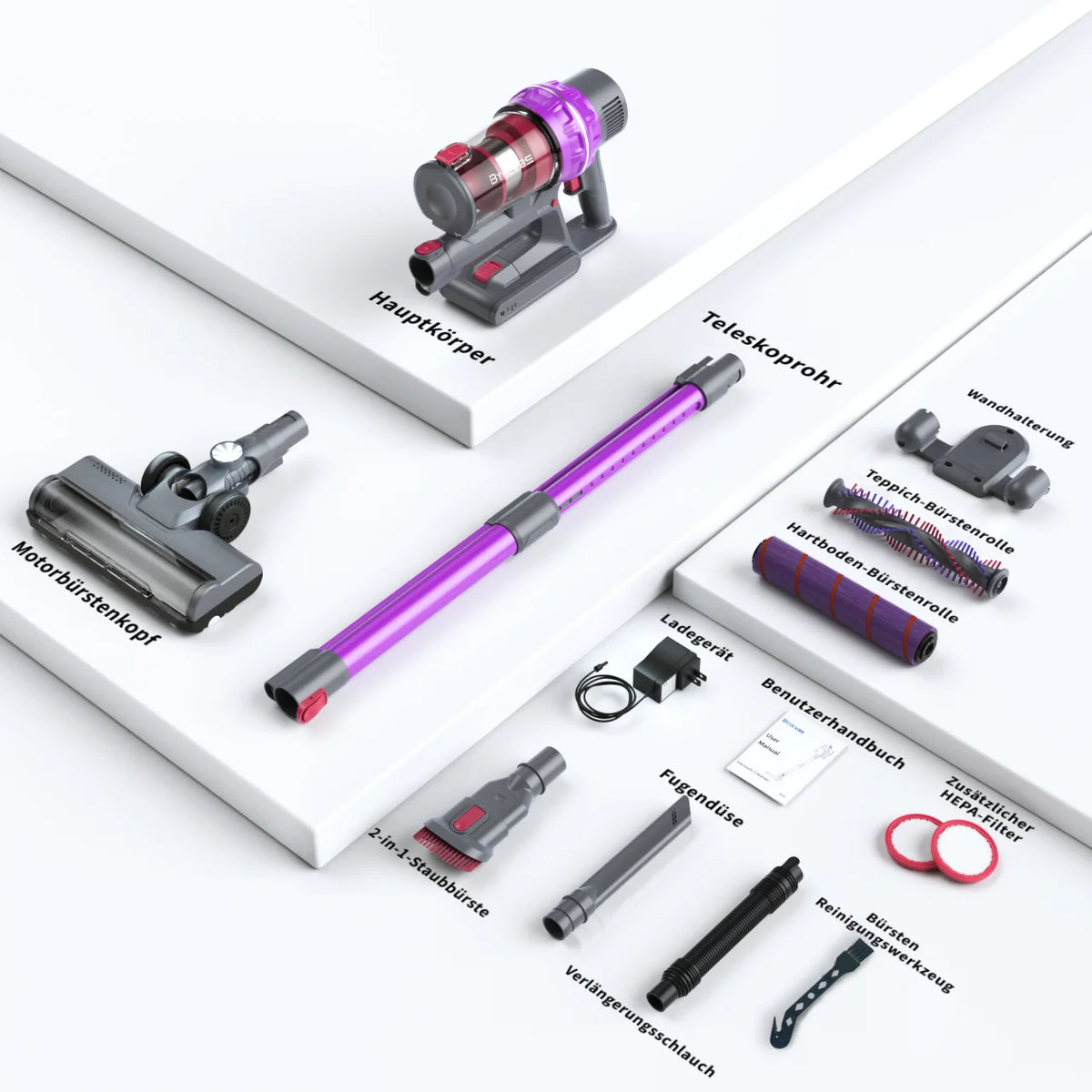 Wireless Brushless  Electric Battery Aspiration Portable Handheld Vacuum Cleaner HEPA Filter for Car Use