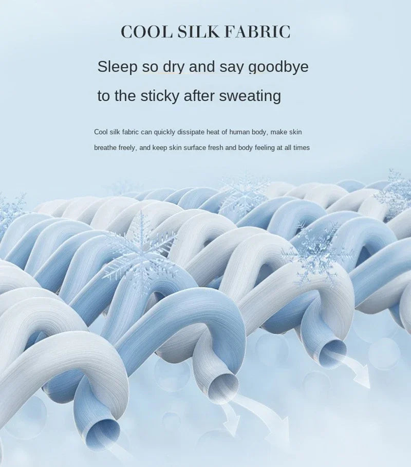 Cold Silky Summer Blanket Cooling Fabric Air Condition Quilt Cool Blankets for Beds Double Side Lightweight Cooled Comforter
