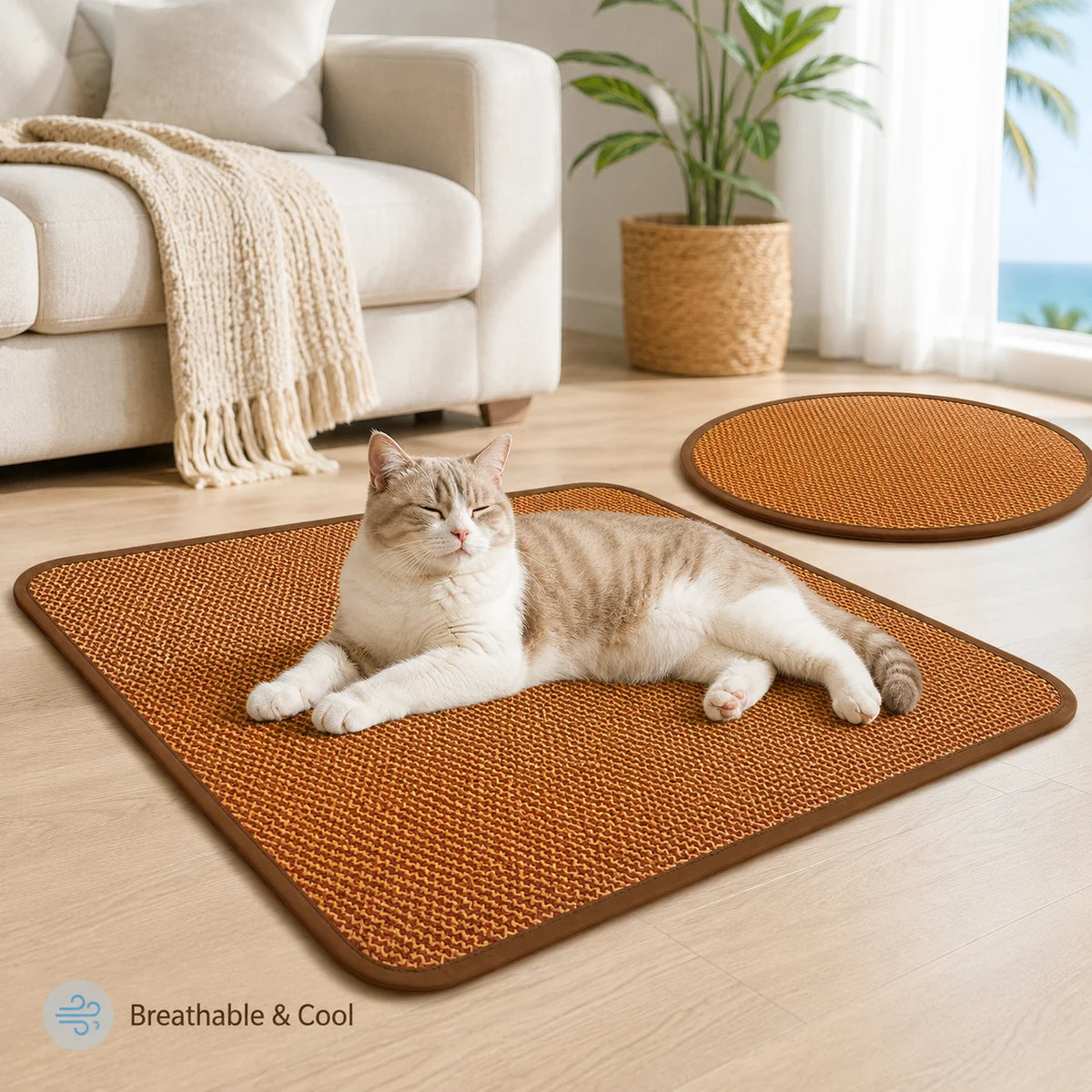 Pet Cooling Mat for Dogs and Cats, Breathable Summer Cooling Pad for Small Dogs Puppies Kittens, Pet Bed for Crate Sofa Floor