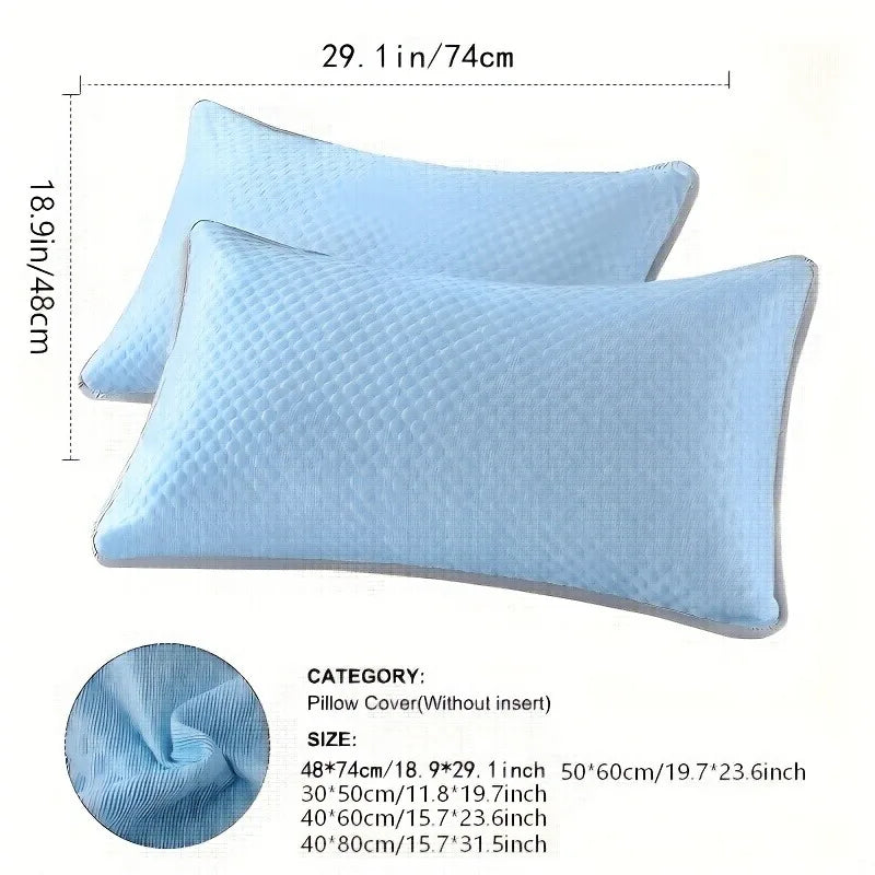 Cooling Fabric Pillowcases/Ideal for Hot Sleepers/Breathable and Cool/Essential for Summer and Skin-friendly for Cozy Sleep