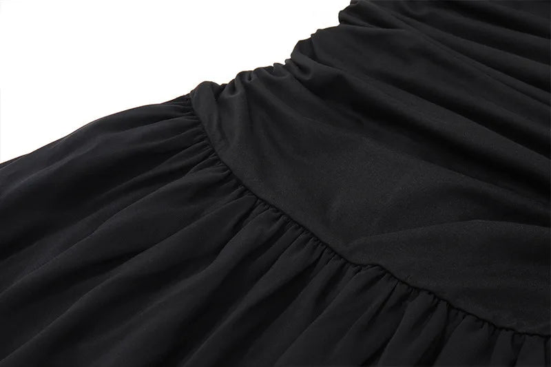 Elegant Slip Long Dresses Sexy Women Ruched Bodycon Solid Maxi Dress Spring Y2K Summer Temperament High-waist Vestidos