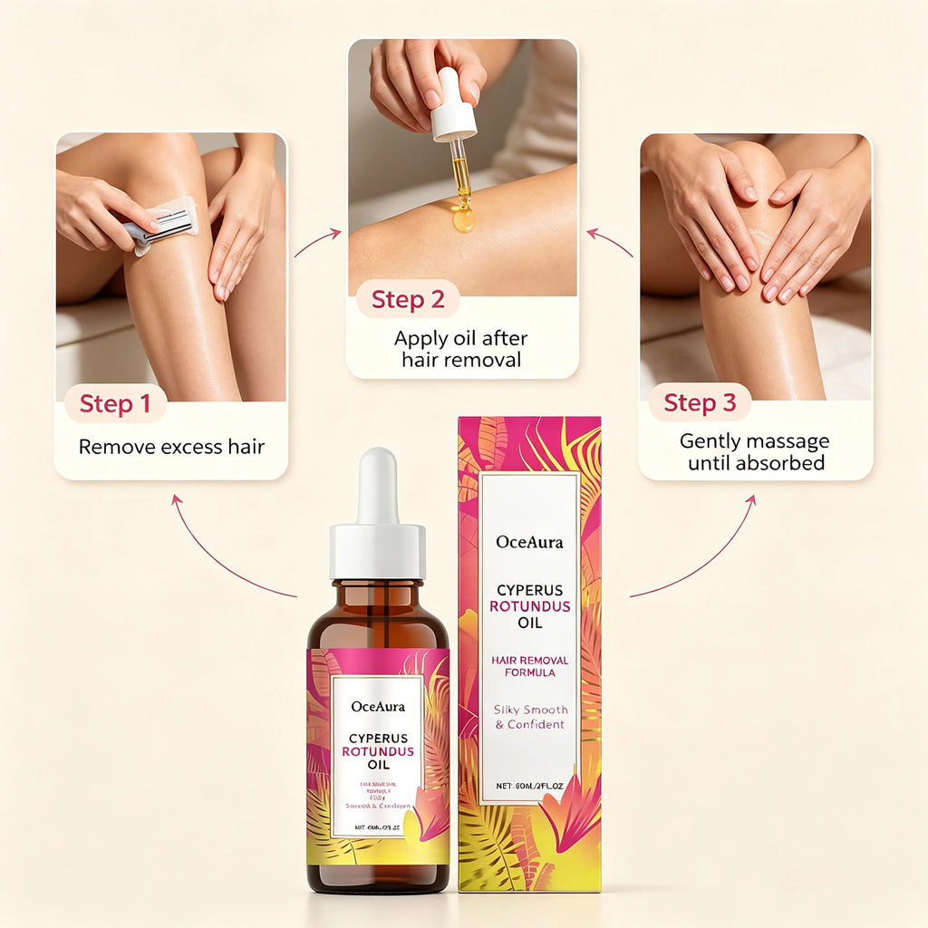 60ml Cyperus Rotundus Oil Natural Growth Inhibitor Essential Oil Gentle Cleansing Post Hair Removal Moisturizing Daily Body Care