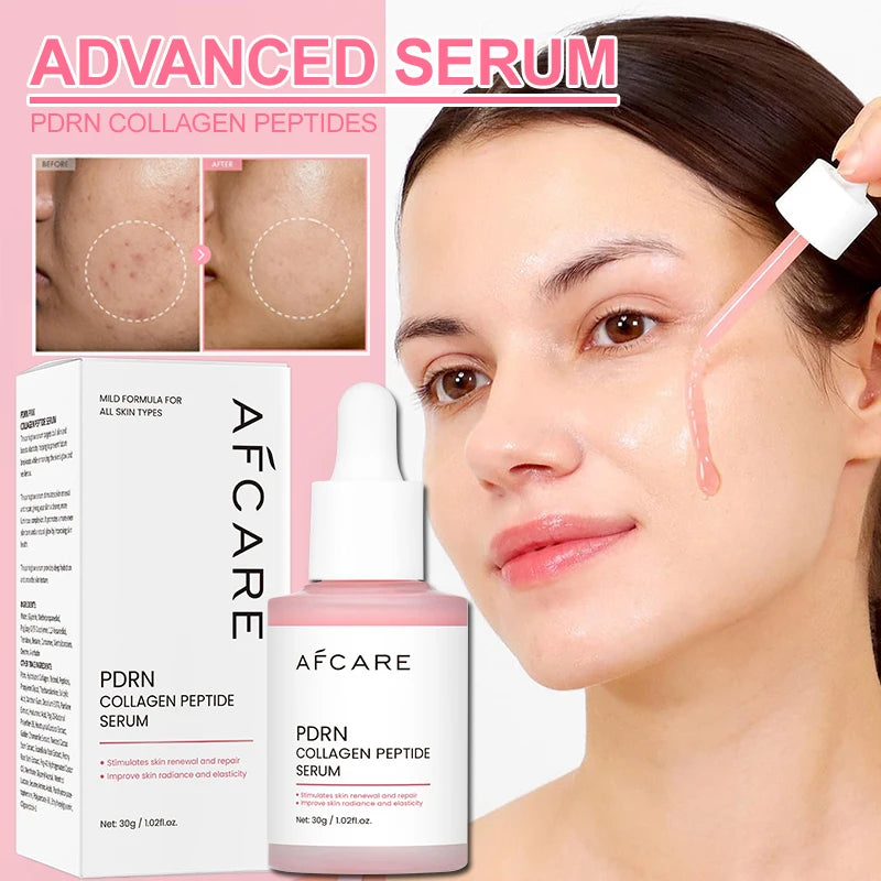 Collagen Peptide Facial Serum Targets Dull Skin Boosts Skin Elasticity Stimulates Skin Renewal Repair Salmon PDRN KOREAN Product