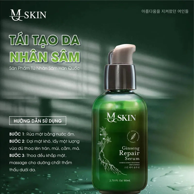 Kem Nám Bột rửa mặt nhân sâm Serum tái tạo thay da nhân sâm MQ SKIN Chính hãng, trắng sáng, căng bóng và mịn màng hơn