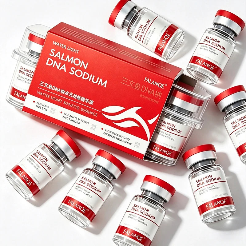 Salmon DNA Sodium Serum PDRN Collagen Facial Serum Whitening Firming Elasticity Skin Renewal Repair Korean Beauty 10pcs/pack