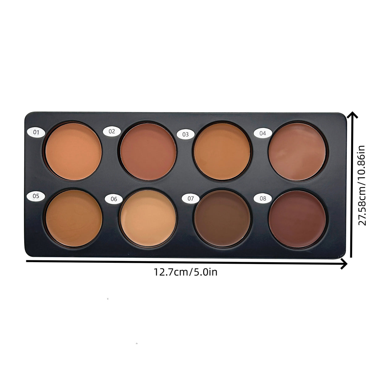 8 Color Cream Contour Palette Makeup, Long Lasting Full Coverage Concealer for Black Women, Contouring Foundation, Sculpt & High