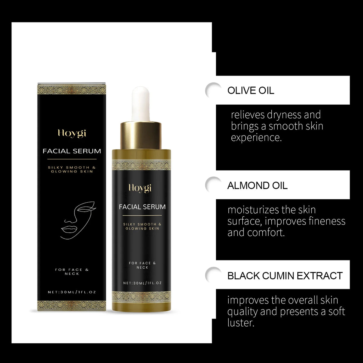 Facial Care Essence, Moisturizing, Radiance - Boosting, Lightweight, Hydrating, Smooth, Soft & Elastic Skin, Skincare Serum