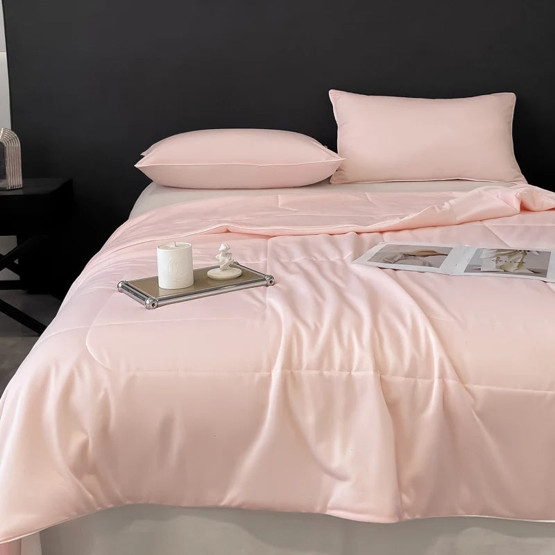 Premium Cooling Blanket Smooth Air Confition Comforter Lightweight Summer Quilt Double Side Arc-Chill Cold Tech Fabric Washable
