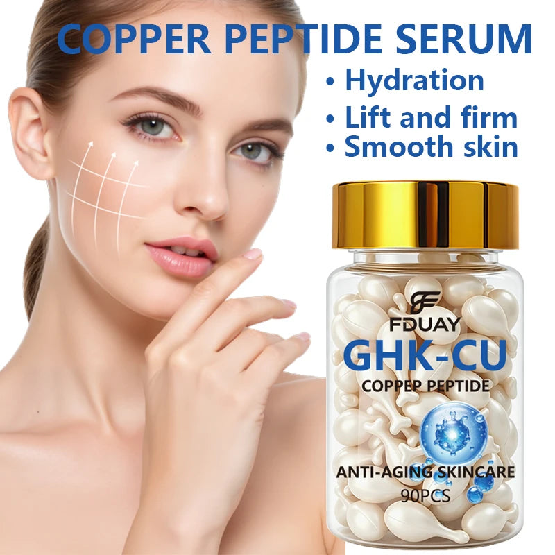 GHK-CU Copper Peptide Serum Capsules Anti-Aging Skin Care Nourish Revitalize Dull Skin Individual Capsules Protection