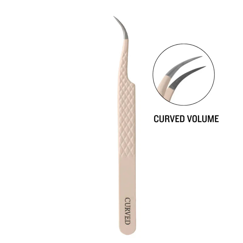 SENSE LASHES Fiber Tweezers for Eyelash Extensions Lash Isolation Tweezers Curved Volume Pinzas Para Extensión De Pestañas