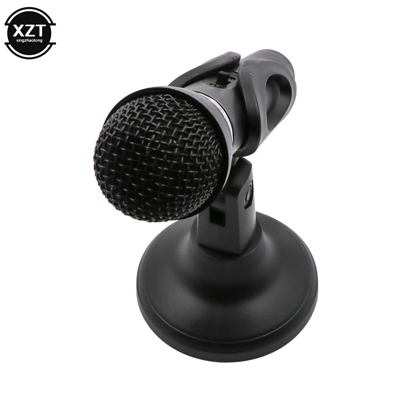 3.5mm Microphone Home Stereo MIC Desktop Stand YouTube Video Skype Chatting Gaming Podcast Recording Microphone for PC