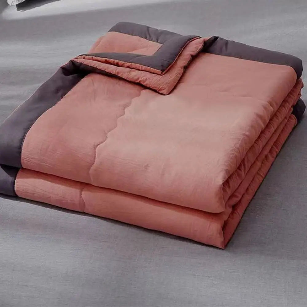 New Double Sided Cooling Blanket Cold Effect Skin-Friendly Conditioning Quilt Breathable Solid Color Cooler Quilt