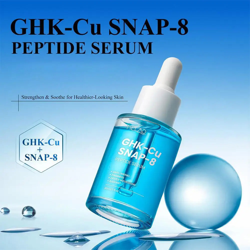 GHK-Cu SNAP-8 Peptide Face Serum Blue Copper Moisturizing Essential Oil Cleansing Moisturizing Deep Hydration Skin Care Refresh