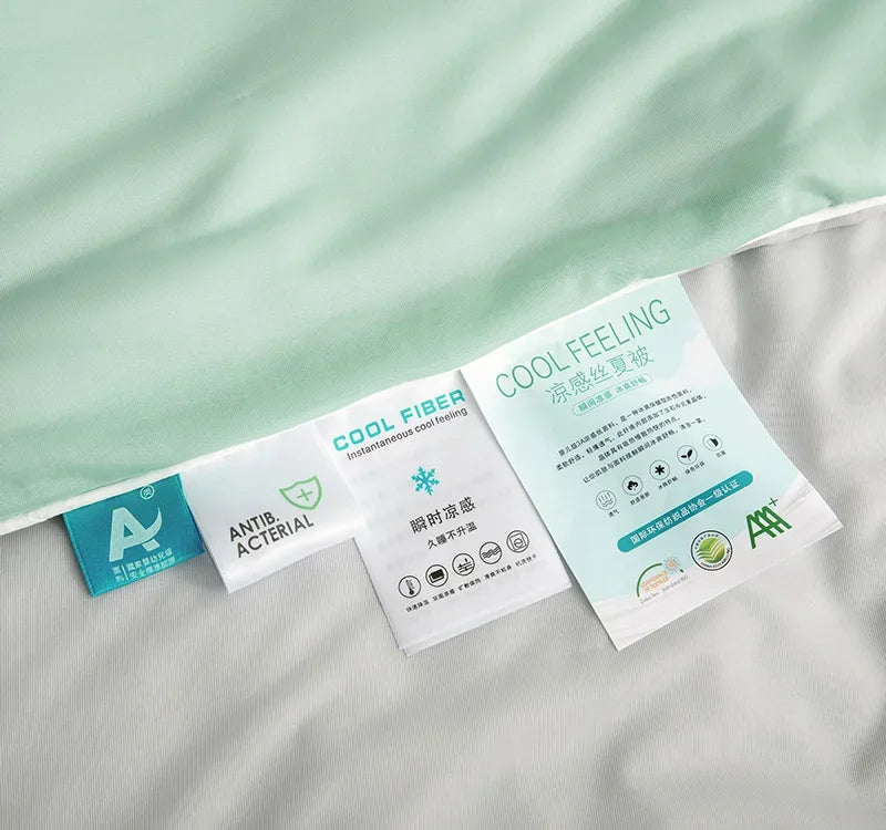 Cold Silky Summer Blanket Cooling Fabric Air Condition Quilt Cool Blankets for Beds Double Side Lightweight Cooled Comforter