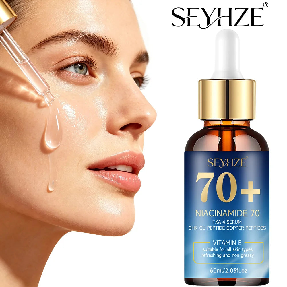 SEYHZE Niacinamide Essence Serum – Korean skincare. Infused with collagen, ceramides, aloe vera, and centella asiatica. Firms sa