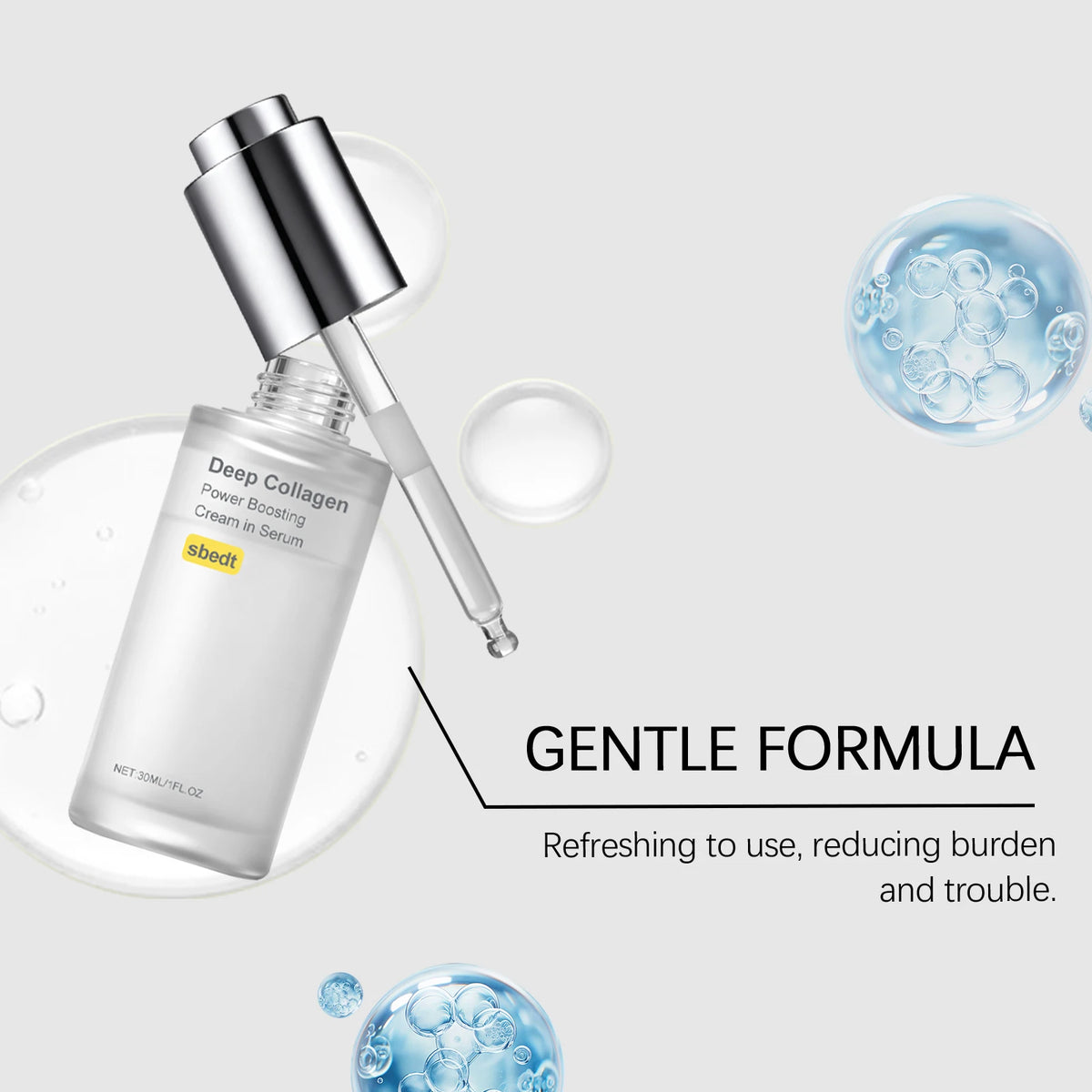 Deep Collagen Power Boosting Cream In Serum Korean Glass Skin Anti Aging Firming Plumping Hydrating Elasticity Nourish Ampoule