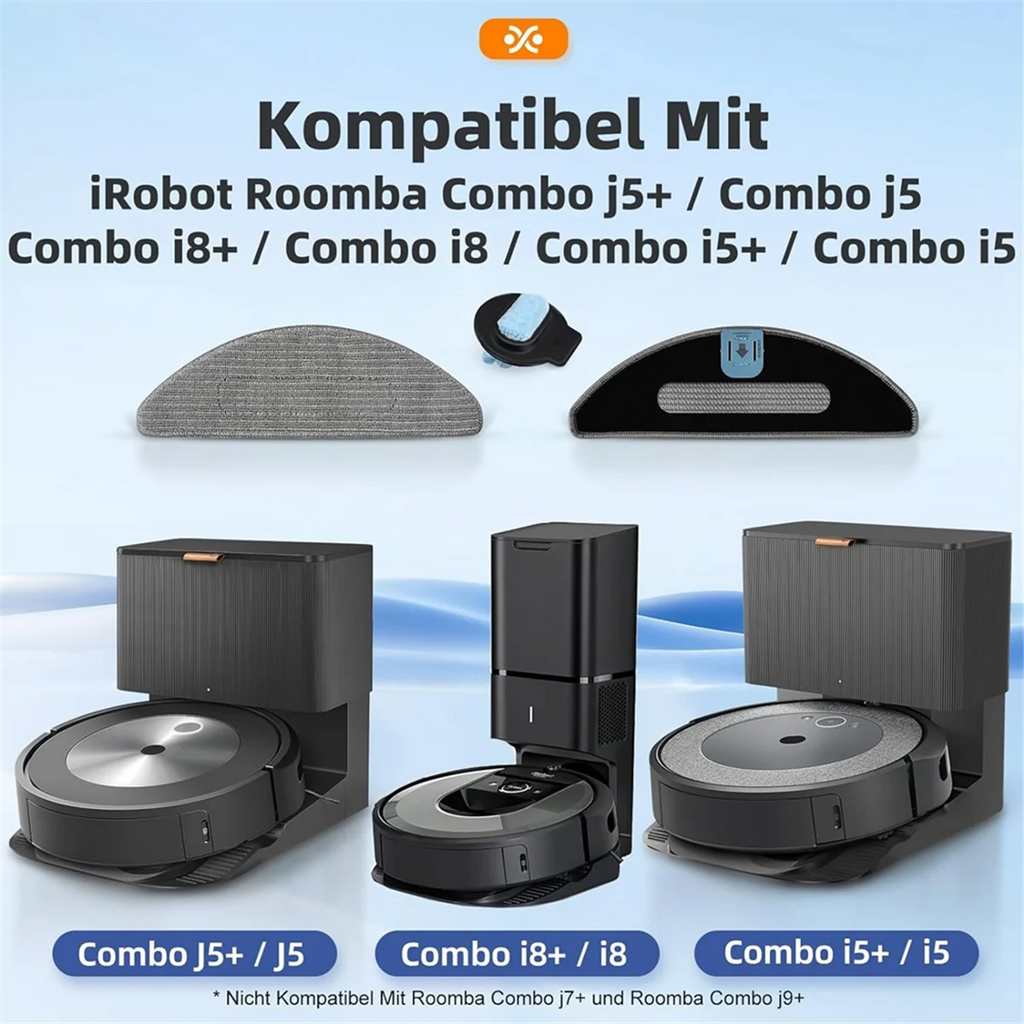 A78E-1Set for IRobot Roomba Combo I8+ / I8 / Combo J5 / Combo J5+ / Combo I5 / Combo I5+ Autom Suction Mop Robot Washable Mop