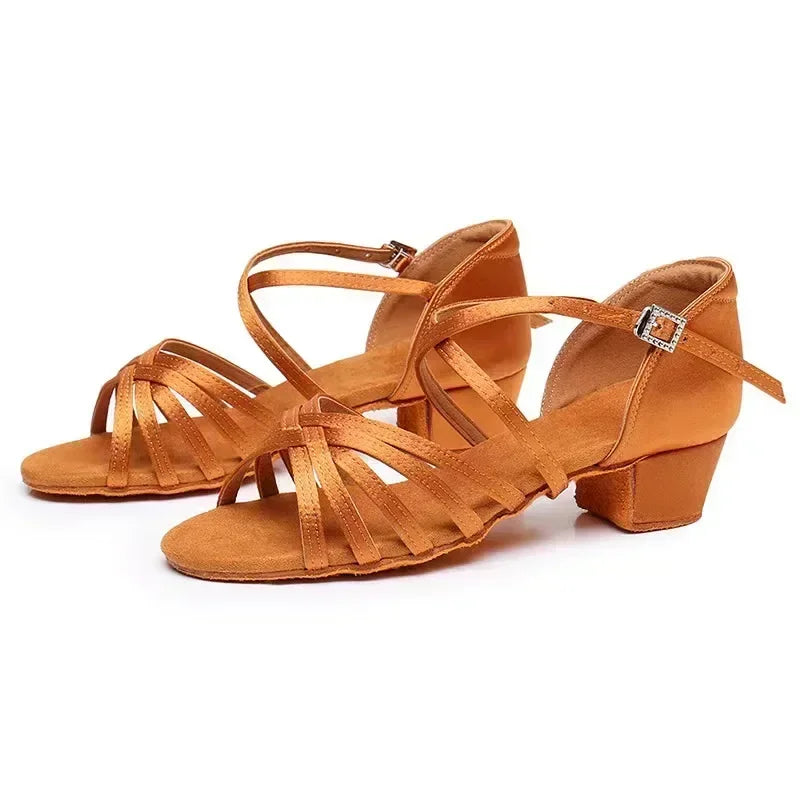 Girls Dance Shoes for Ladies Latin Ballroom Kids/kids Tango Salsa Latin Dance Shoes Low Heel Salsa Training Shoes