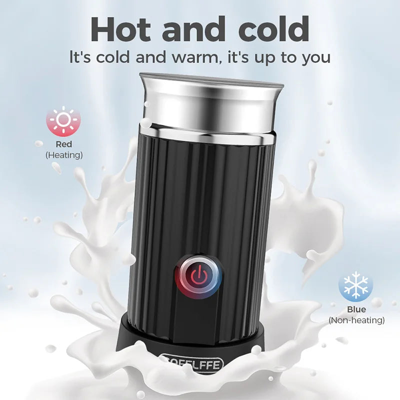 Cafelffe Household Automatic Electric Milk Foam Machine Cold/Hot Stand Cappuccino Foamer Espresso Steamer and Milk Frother 201