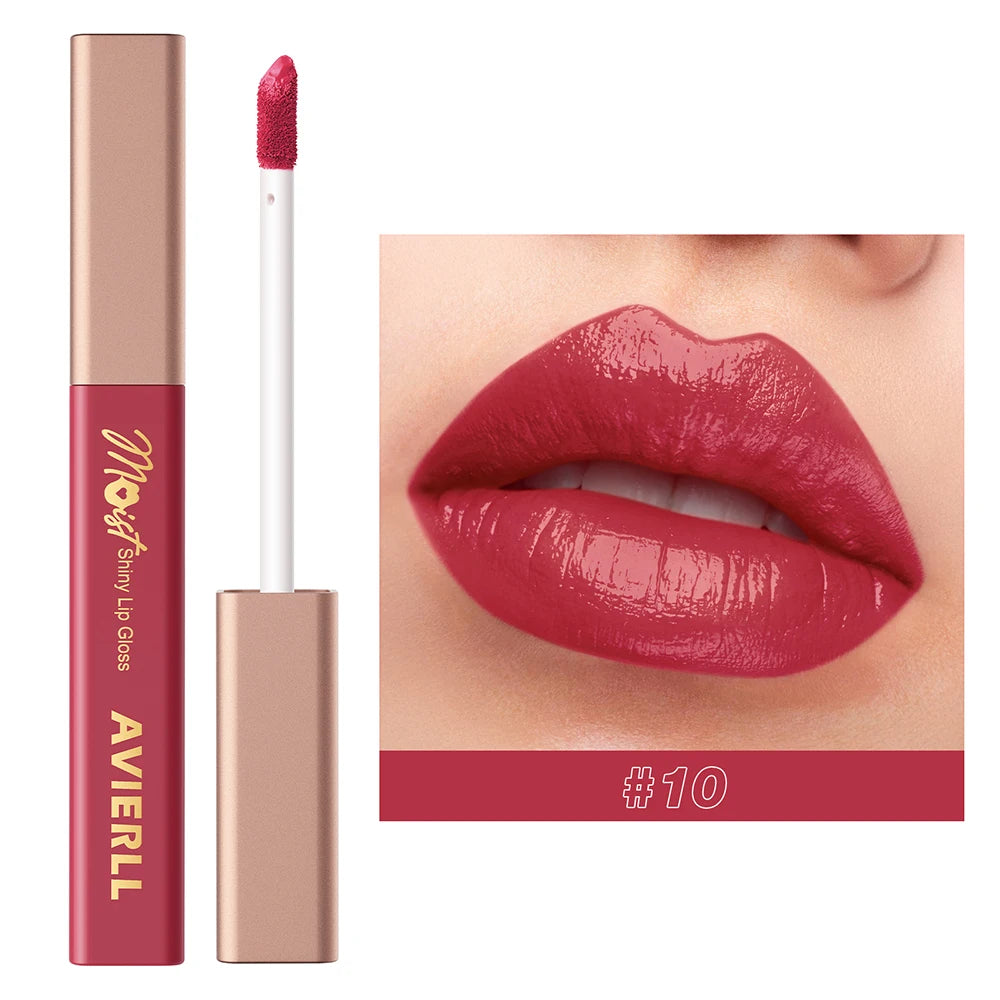 Lip Gloss Set Shiny Liquid Lipstick Long Lasting Moisturizing Non-Sticky Plump Hydrating Lip Balm Women's Makeup Halloween Gift