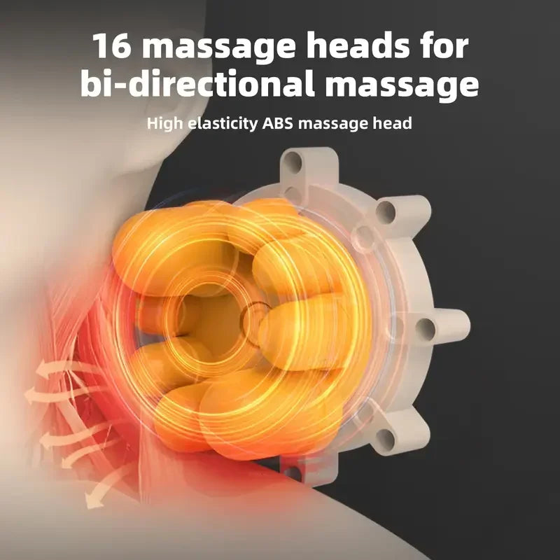 Shiatsu Neck and Shoulder Massager Heated Back Massager U Shape Deep Kneading Electric Massage Pillow For Neck Waist Leg Body
