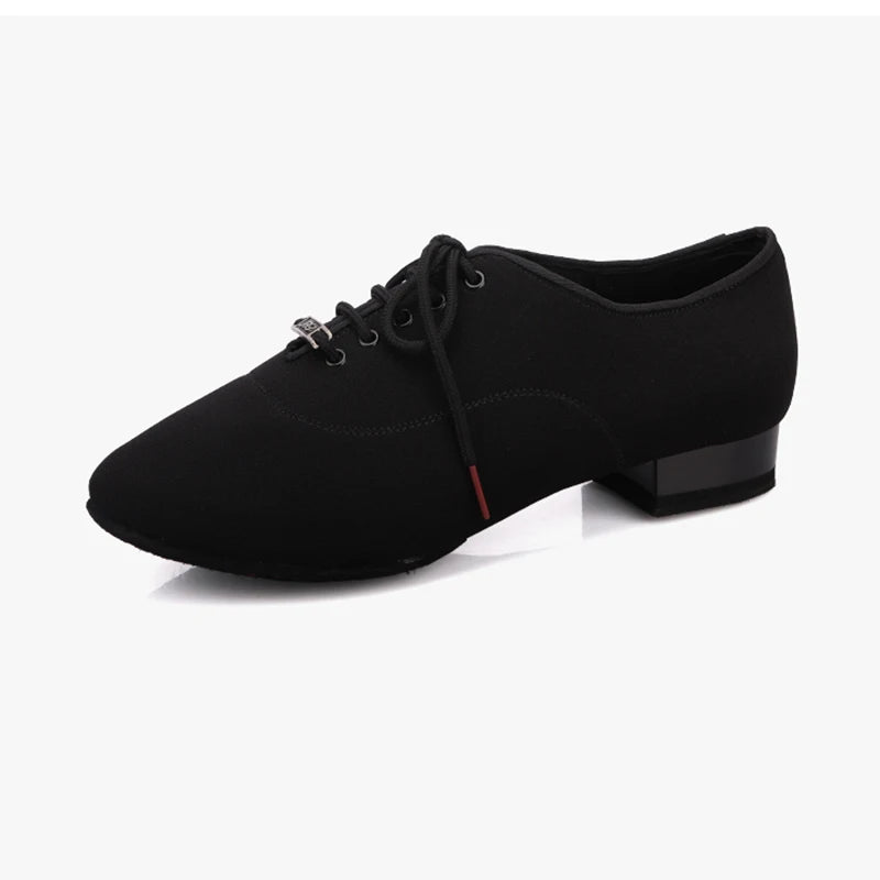 TOP Dance Shoes Latin Shoe Modern  Men Cowhide Two-point Sole Oxford Cloth Grid Pattern Authentic Sock Bag BDDANCE309 Breathable