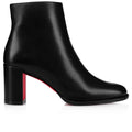 Black Leather Botas De Mujer Pointed Toe Shoes Female High Heels Red Sole Mid-Calf Boots For Women Office Lady Banquet Elegant