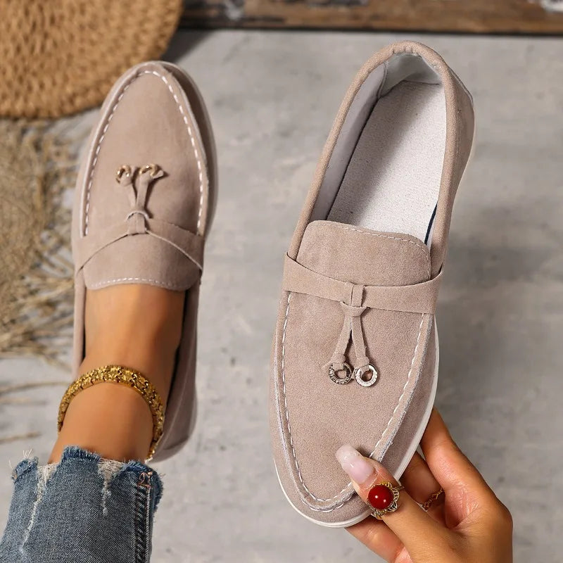 Women Suede Loafers Slip on Flats Comfortable Walking Shoes Female Casual Moccasins Soft Sole Flat Shoes Zapatos De Mujer
