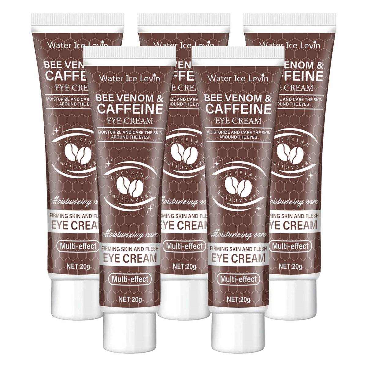 Natural caffeine powerful moisturizing and firming eye cream 20g, used for puffiness and dark circles. After use, it lifts the eye area, reducing wrinkles and signs of aging, and lightens the appearance of sagging skin