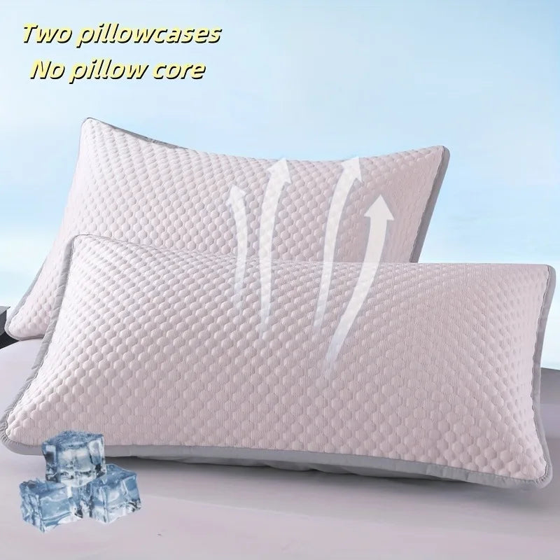 Cooling Fabric Pillowcases/Ideal for Hot Sleepers/Breathable and Cool/Essential for Summer and Skin-friendly for Cozy Sleep