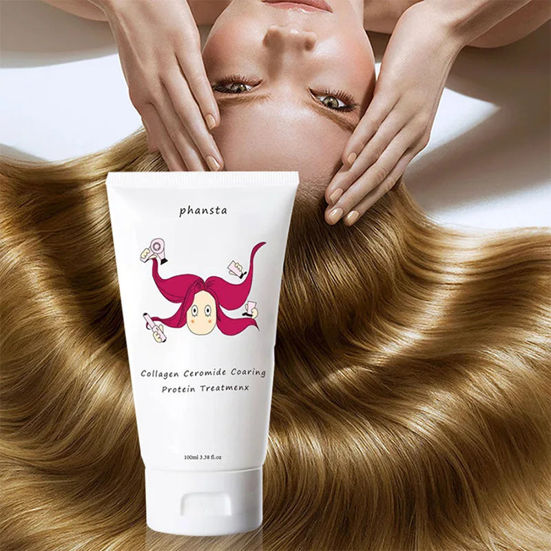 Collagen Hair Mask Coaring Protein Treatmenx Head & Shoulder Shampoo Conditioner Repair Dry Fizzy Thin Hair Mask Hair Supplies