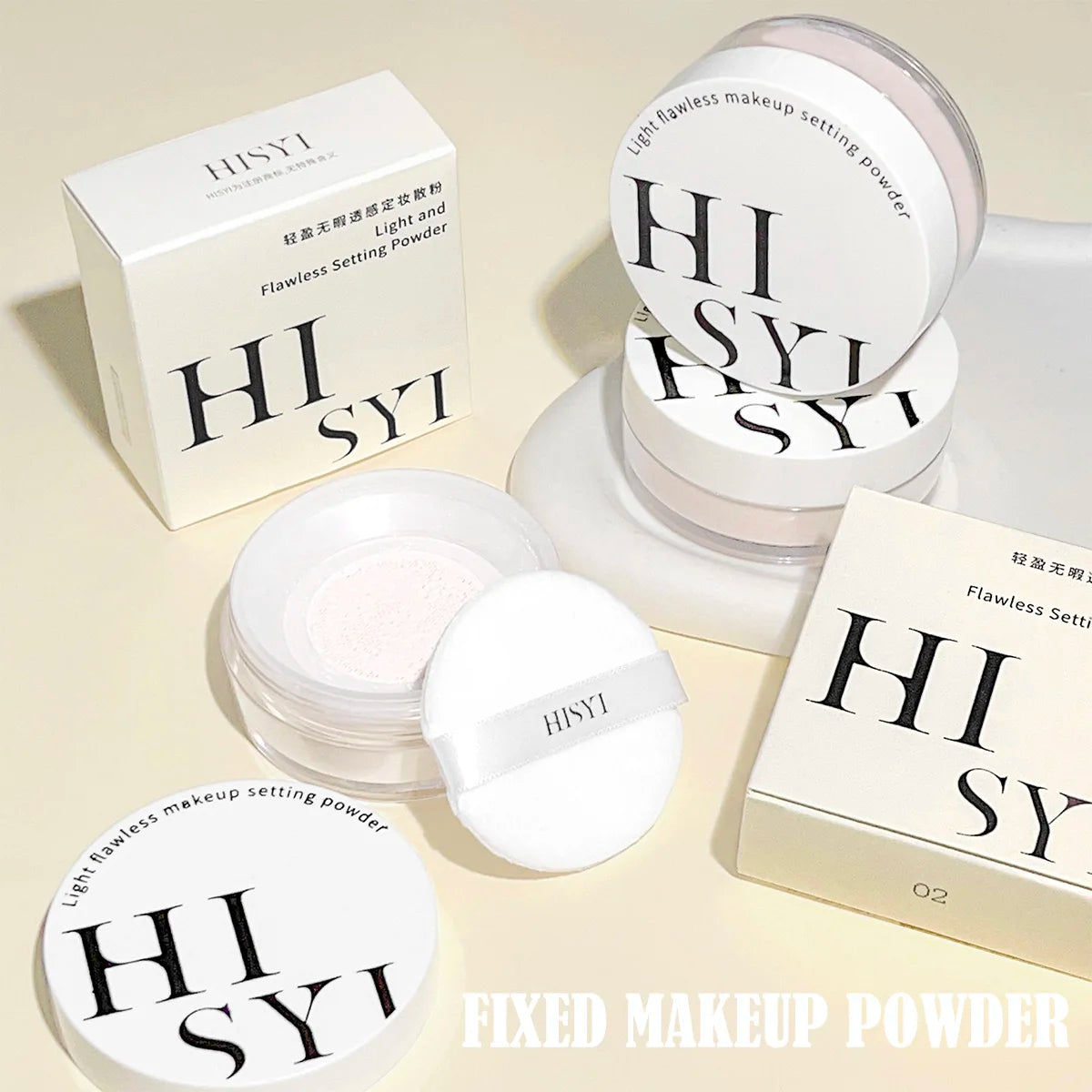 Light, flawless and transparent makeup setting powder,waterproof and easy to take off, natural makeup holding and setting powder