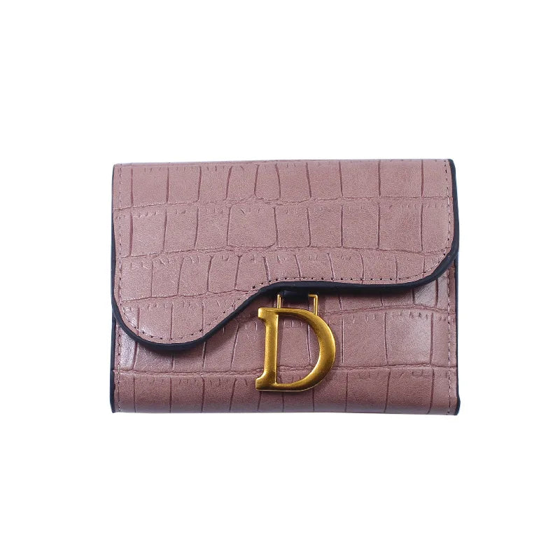 New wallet for women, compact and stylish, crocodile pattern, large capacity, multiple card slots, ultra-thin, short design.