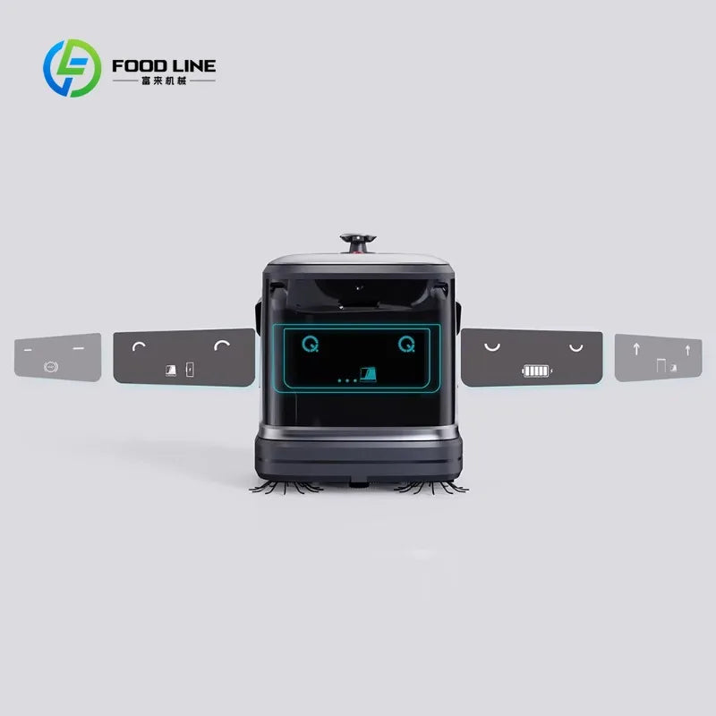 Customized Intelligent Commercial Cleaning Robot with Automatic Self-Cleaning Vacuum Featuring Dust Pushing Floor Technology