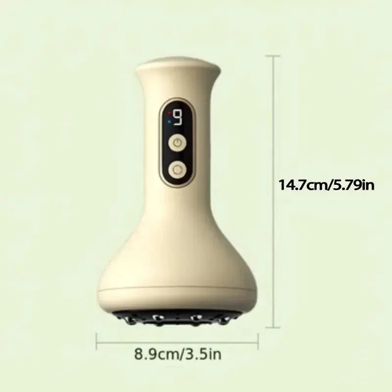 USB rechargeable abdominal massager with adjustable scraping force, handheld arm and leg massager