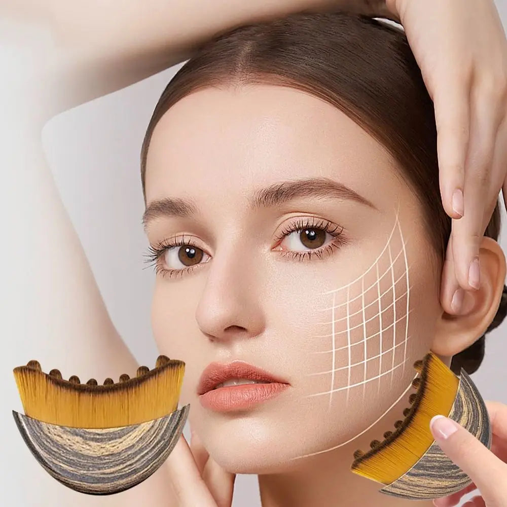Portable Lymphatic Contour Face Brush Chin Reduce Puffiness Facial Sculpting Tool Lymphatic Drainage Face Brushs Multi-function