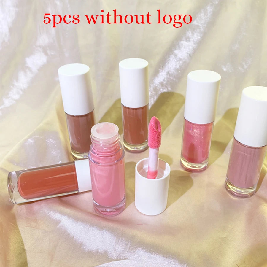 Nude Lip Gloss Private Label Long Lasting Vegan Liquid Lipstick Lipgloss Makeup Custom Logo Bulk  Lip Plumper Gloss Wholesale